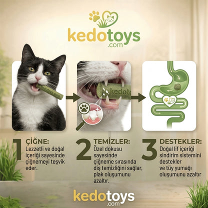 Kedotoys™ Doğal Çim Çiğneme Çubuğu